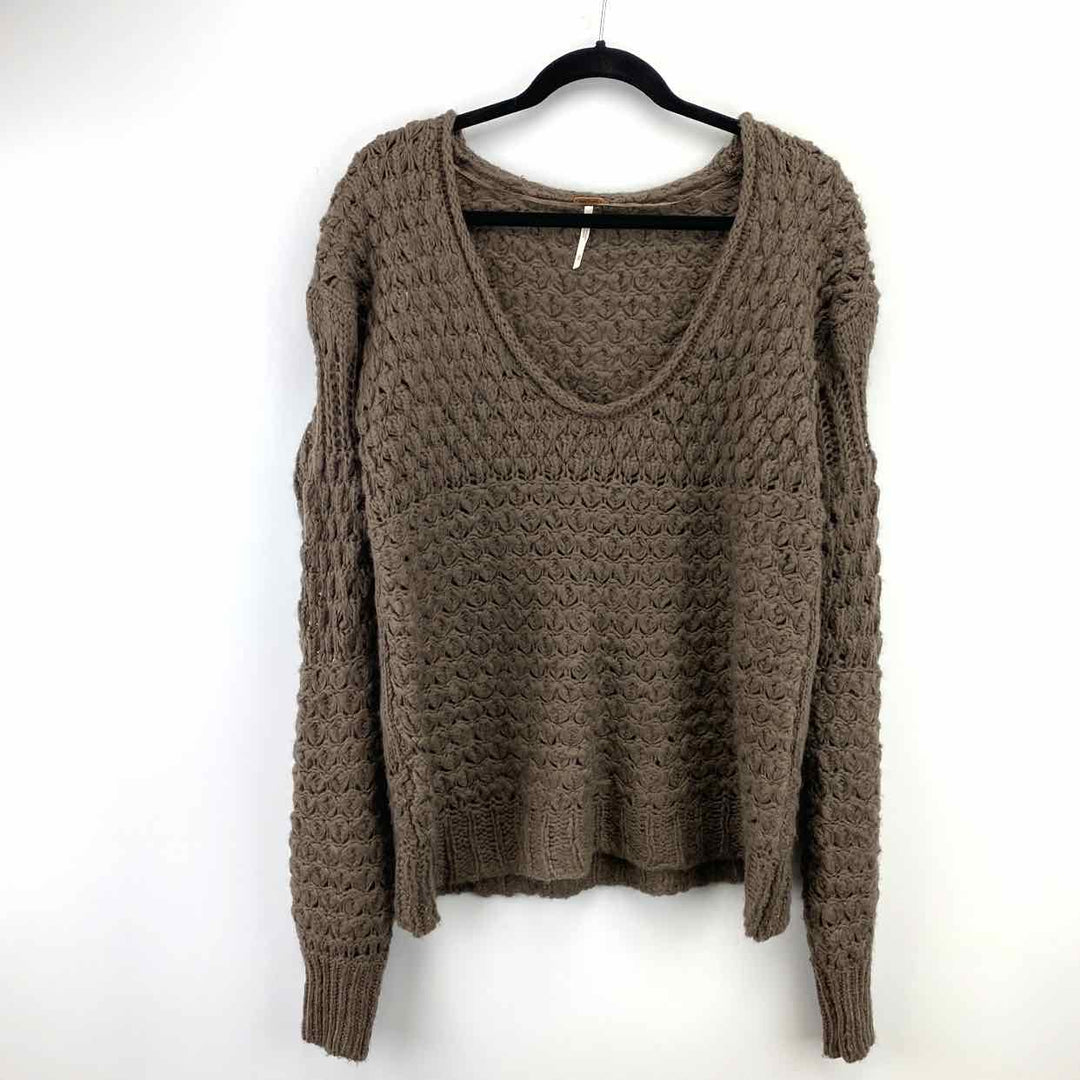 FREE PEOPLE Sweater Taupe / XS FREE PEOPLE Knit Knit Women's Sweaters Women Size XS Taupe Sweater