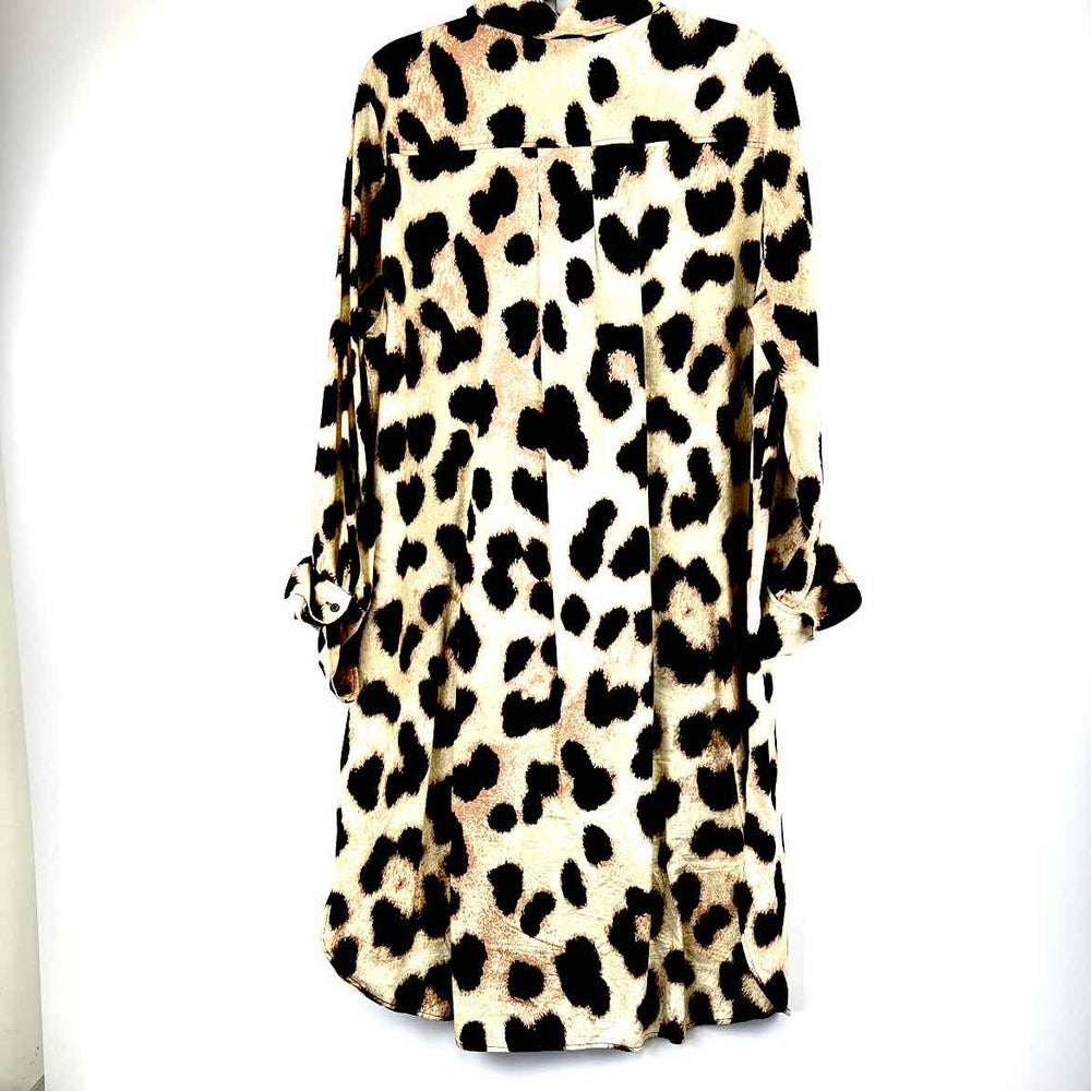 H&M Dress Brown & Black / L H&M LONGSLEEVE Leopard Women's Dresses Women Size L Brown & Black Dress