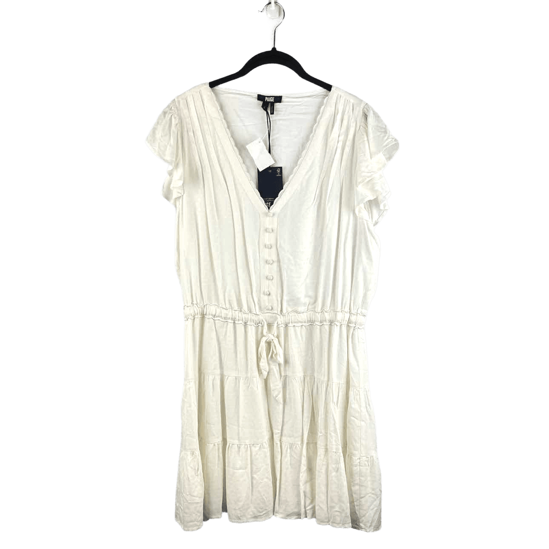 PAIGE Dress White / L PAIGE NWT Cap Sleeve White Women's Dress - Size L