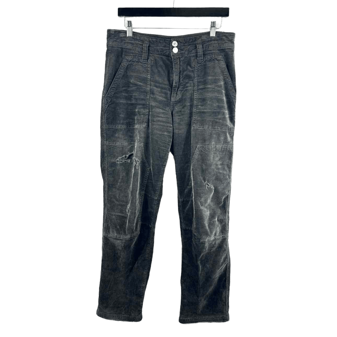PILCRO Pants Dark Grey / 29 PILCRO CORD Distressed Women's Pants Women Size 29 Dark Grey Pants