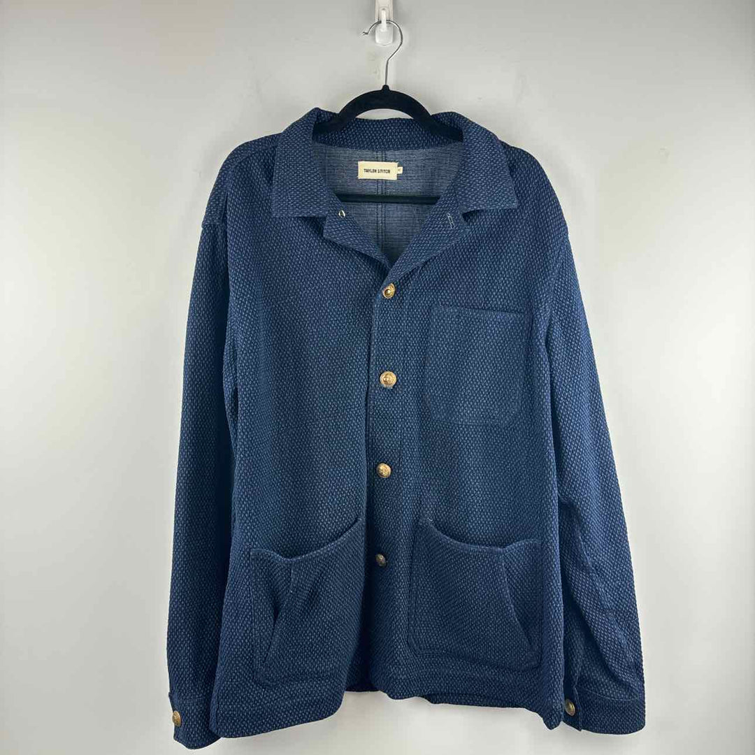 Simply Posh Consign Jacket Blue / L Dots Men's LONGSLEEVE Jackets & Coats Mens Size L Blue Jacket