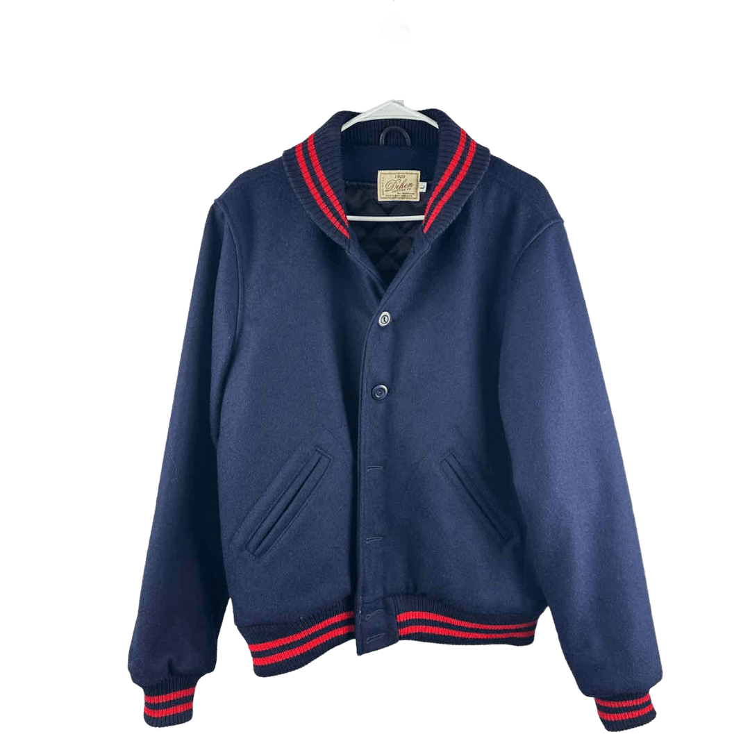 Simply Posh Consign Jacket Navy / L Dehen Deep Navy Men's Wool Varsity Style Jacket - Size L