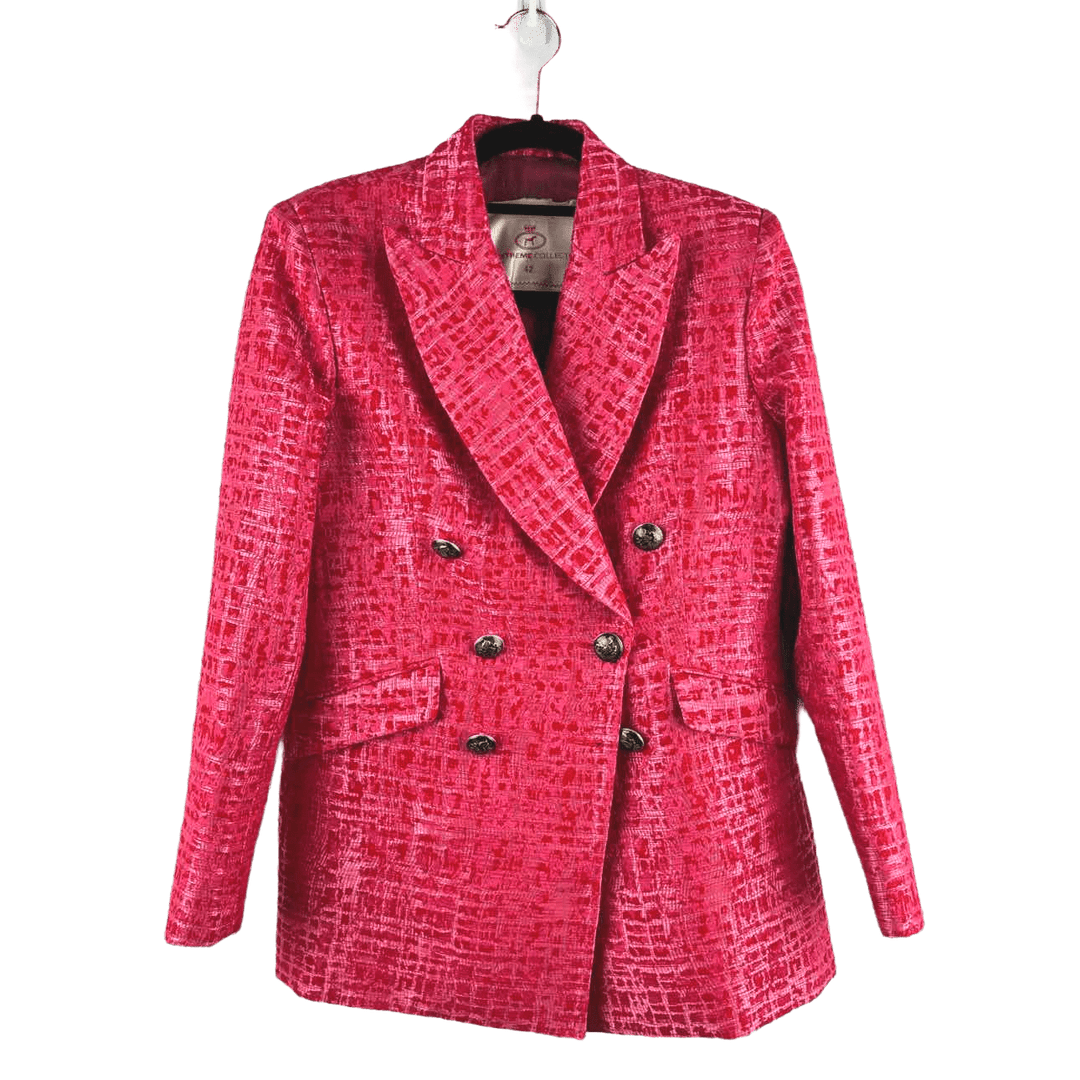 Simply Posh Consign Jacket Pink / 42 Fuchsia Women's Blazer Jacket - Size 42