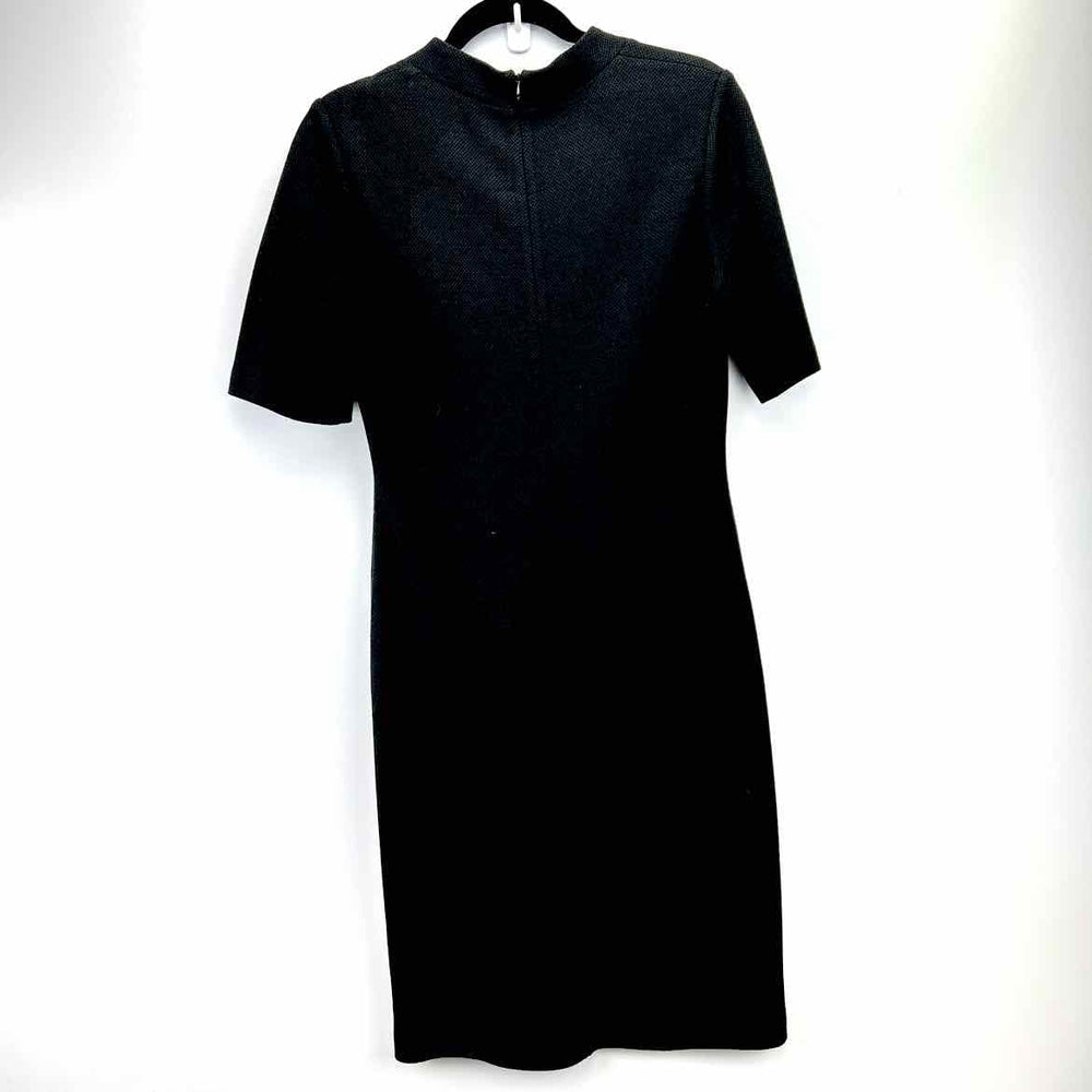 ST JOHN Dress Black / 8 ST JOHN Knit Short Sleeve Women's Dresses Women Size 8 Black Dress