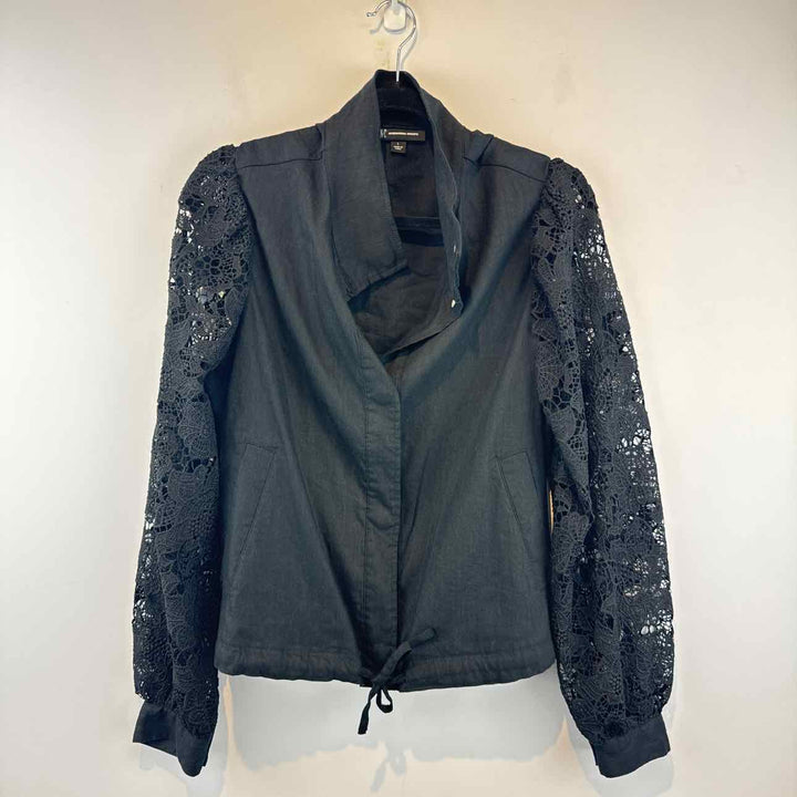 INC Long Sleeve Lace Women's Jackets & Coats Women Size L Black Jacket