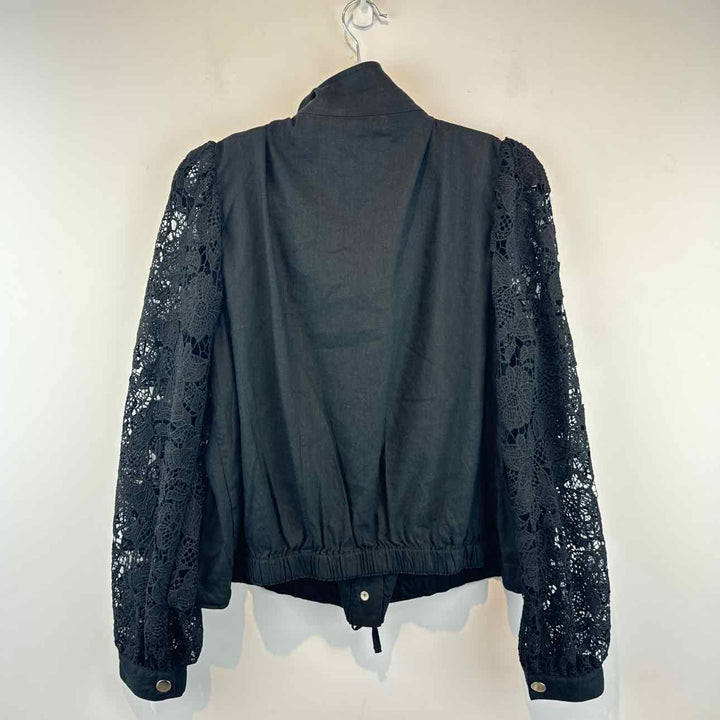 INC Long Sleeve Lace Women's Jackets & Coats Women Size L Black Jacket