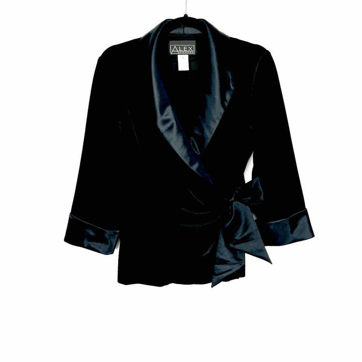 ALEX Jacket Black / M ALEX Velvet Solid Women's Jackets & Coats Women Size M Black Jacket