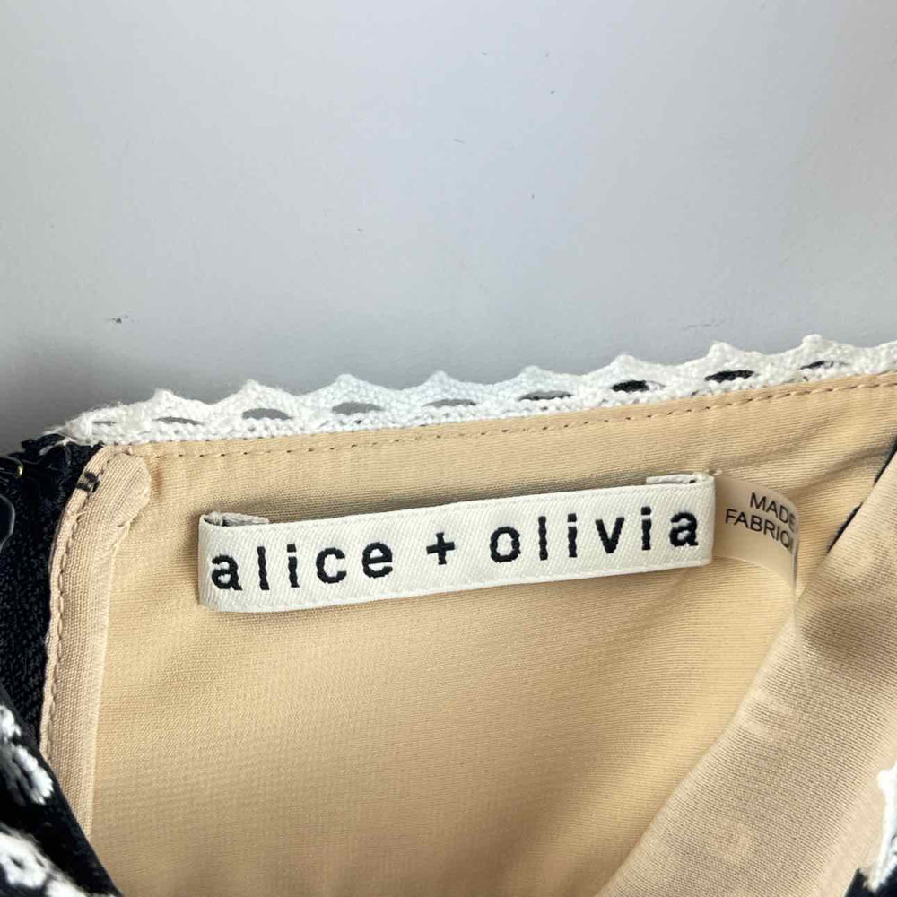 ALICE & OLIVIA Dress Black / 10 ALICE & OLIVIA Spaghetti Strap Eyelet Women's Dresses Women Size 10 Black Dress