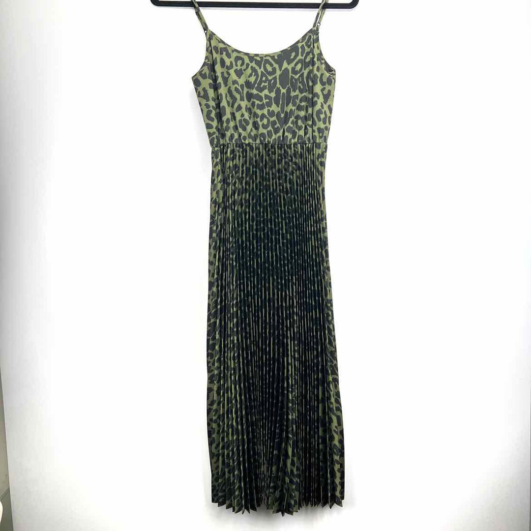 ALL SAINTS Dress Green / S ALL SAINTS Spaghetti Strap Leopard Women's Womens clothes Women Size S Dress