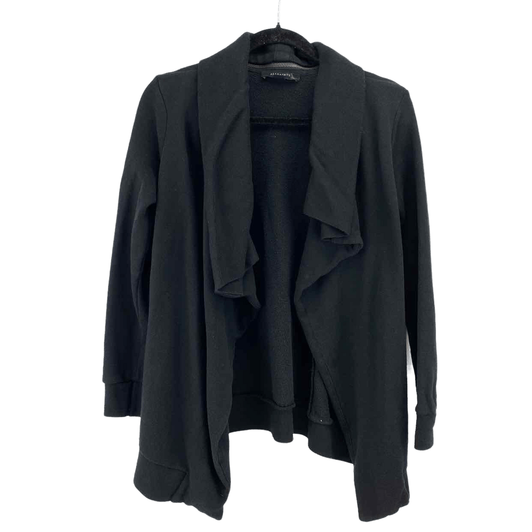 ALL SAINTS Jacket Black / S Black All Saints Womens Sweatshirt Jacket - Size S for Chic and Cozy Style