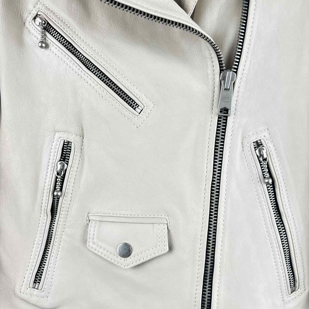 ALL SAINTS Jacket OFF WHITE / 2 ALL SAINTS Zipper Solid Women's Jackets & Coats Women Size 2 OFF WHITE Jacket