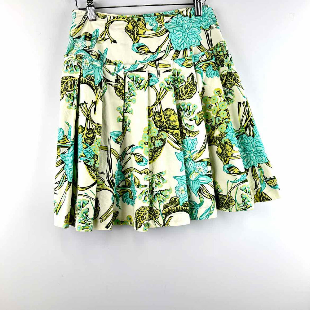 ANN TAYLOR Skirt Green & Blue / 0p ANN TAYLOR PLEATED Floral Women's Womens clothes Women Size 0p Skirt