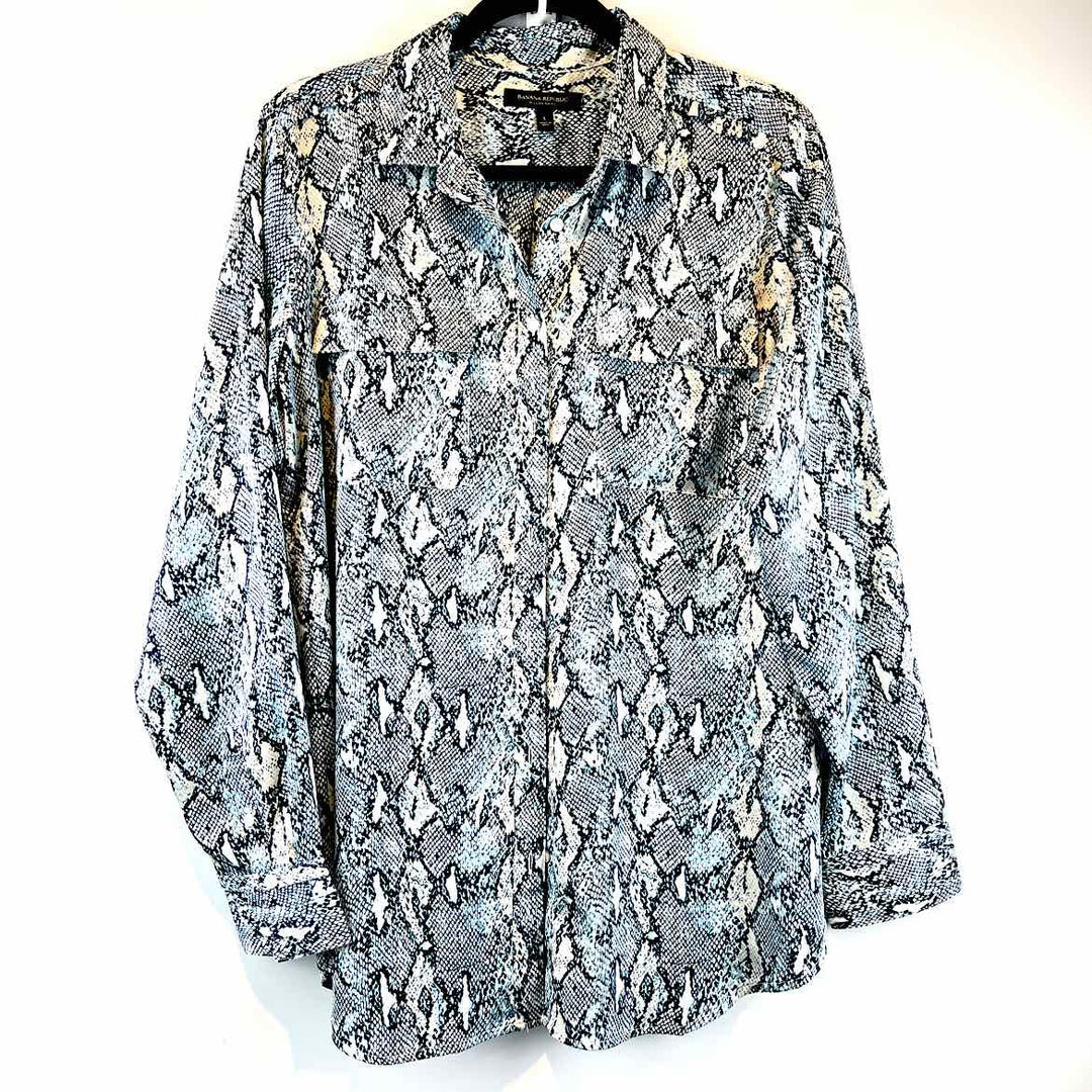 BANANA REPUBLIC Blouse Navy / L BANANA REPUBLIC Long Sleeve LIZARD Women's Tops Women Size L Navy Blouse