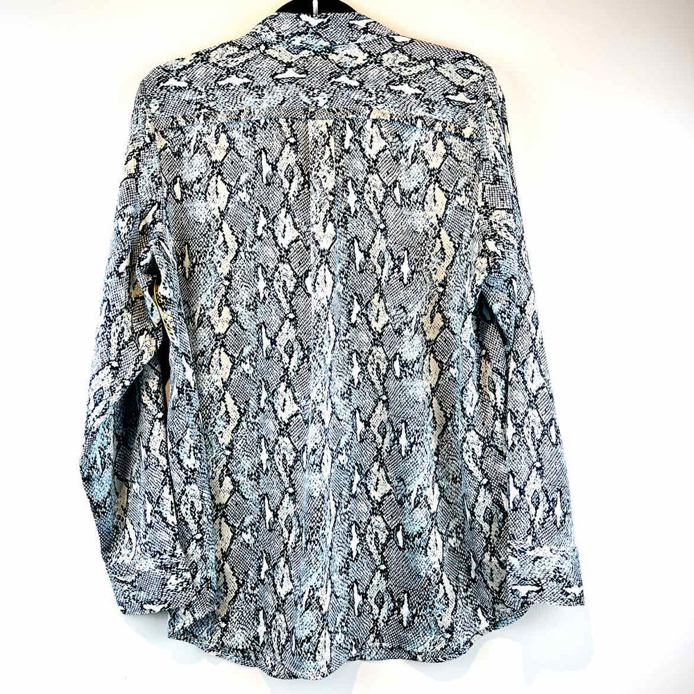 BANANA REPUBLIC Blouse Navy / L BANANA REPUBLIC Long Sleeve LIZARD Women's Tops Women Size L Navy Blouse