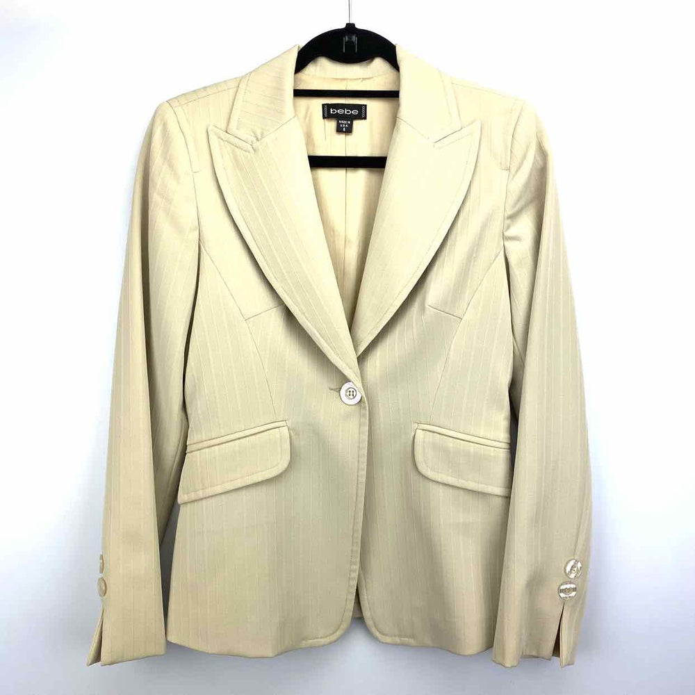 BEBE Jacket 6 BEBE Tan Blend LINES Women's Jackets & Coats Women Size 6 Jacket