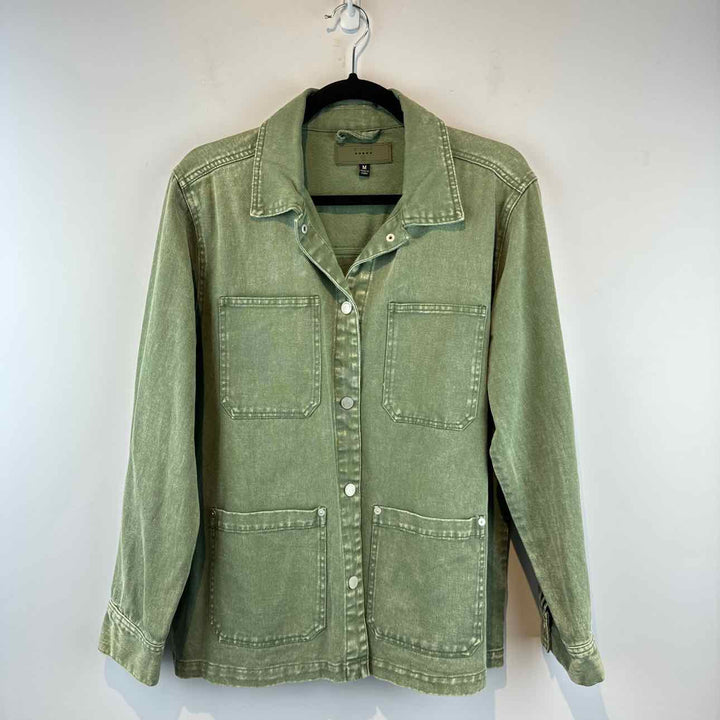 BLANKNYC Jacket Green / M BLANKNYC Long Sleeve DENIM Women's Jackets & Coats Women Size M Green Jacket