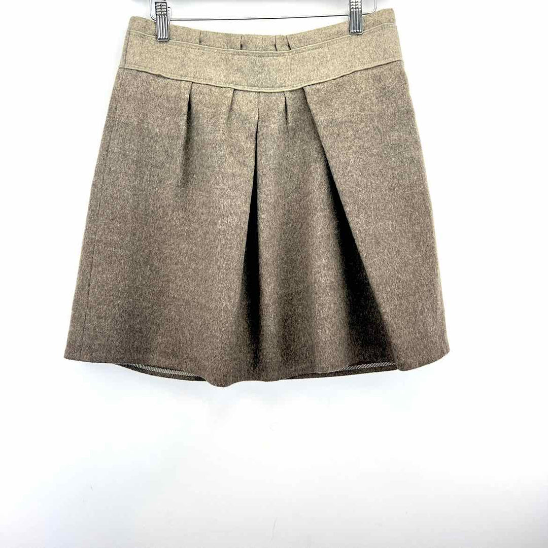 BRUNELLO CUCINELLI Skirt Ombre / 4 BRUNELLO CUCINELLI Wool Pleated Women's Gray Brown Skirt Size 4