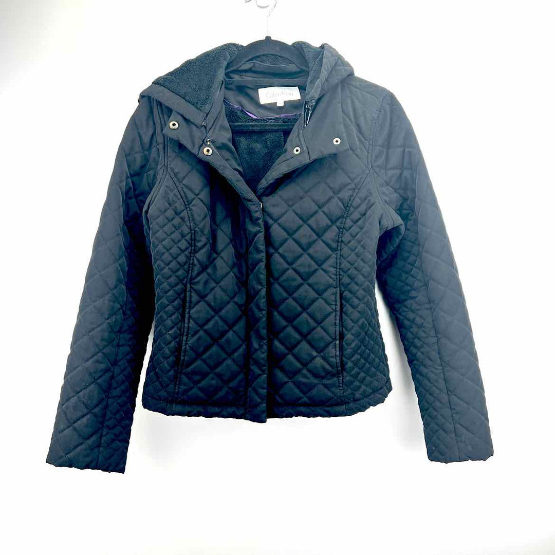 CALVIN KLEIN Jacket Black / S CALVIN KLEIN HOODED Quilted Women's Jackets & Coats Women Size S Black Jacket