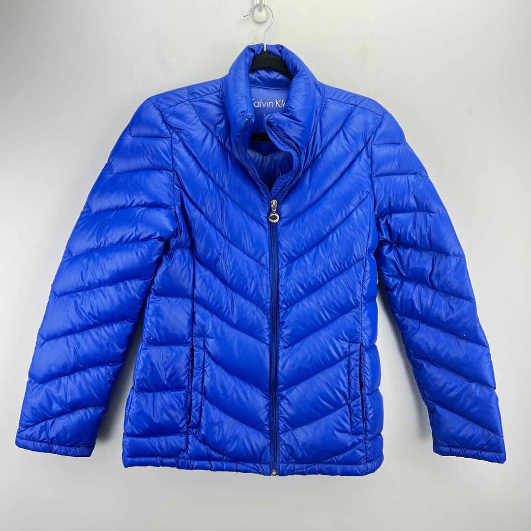 CALVIN KLEIN Jacket Royal Blue / S CALVIN KLEIN Nylon PUFFER Women's Jackets & Coats Women Size S Royal Blue Jacket