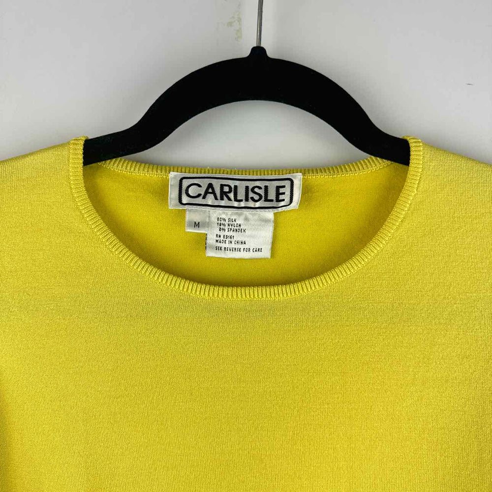 CARLISLE Top Chartreuse / M CARLISLE LONGSLEEVE SILK Women's Tops Women Size M Chartreuse Top