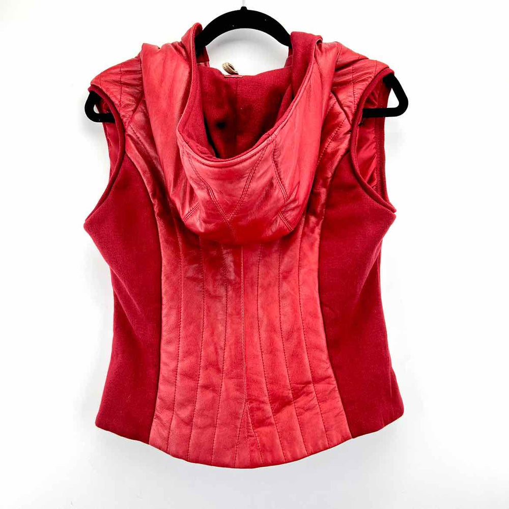 cigno nero Vest Red / M cigno nero Leather Women's Vest Women Size M Red Vest