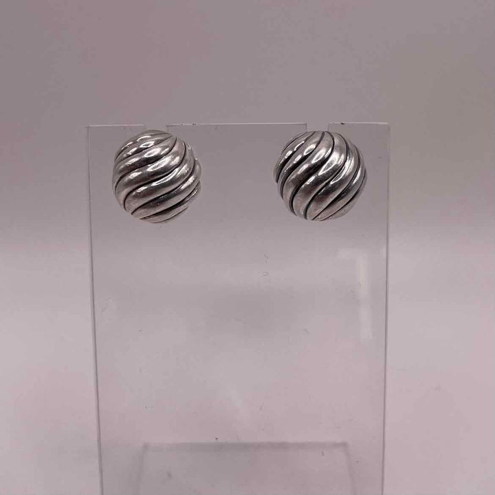 DAVID YURMAN Earrings STERLING SILVER SCULPTED CABLE STUD EARRINGS