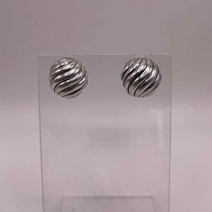 DAVID YURMAN Earrings STERLING SILVER SCULPTED CABLE STUD EARRINGS