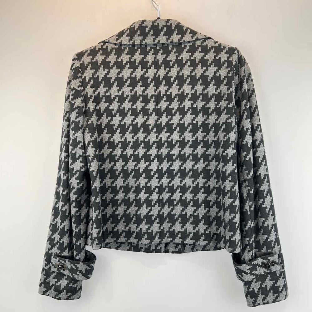 DONCASTER Blazer M DONCASTER Houndstooth Gray & Black Blend Blazer