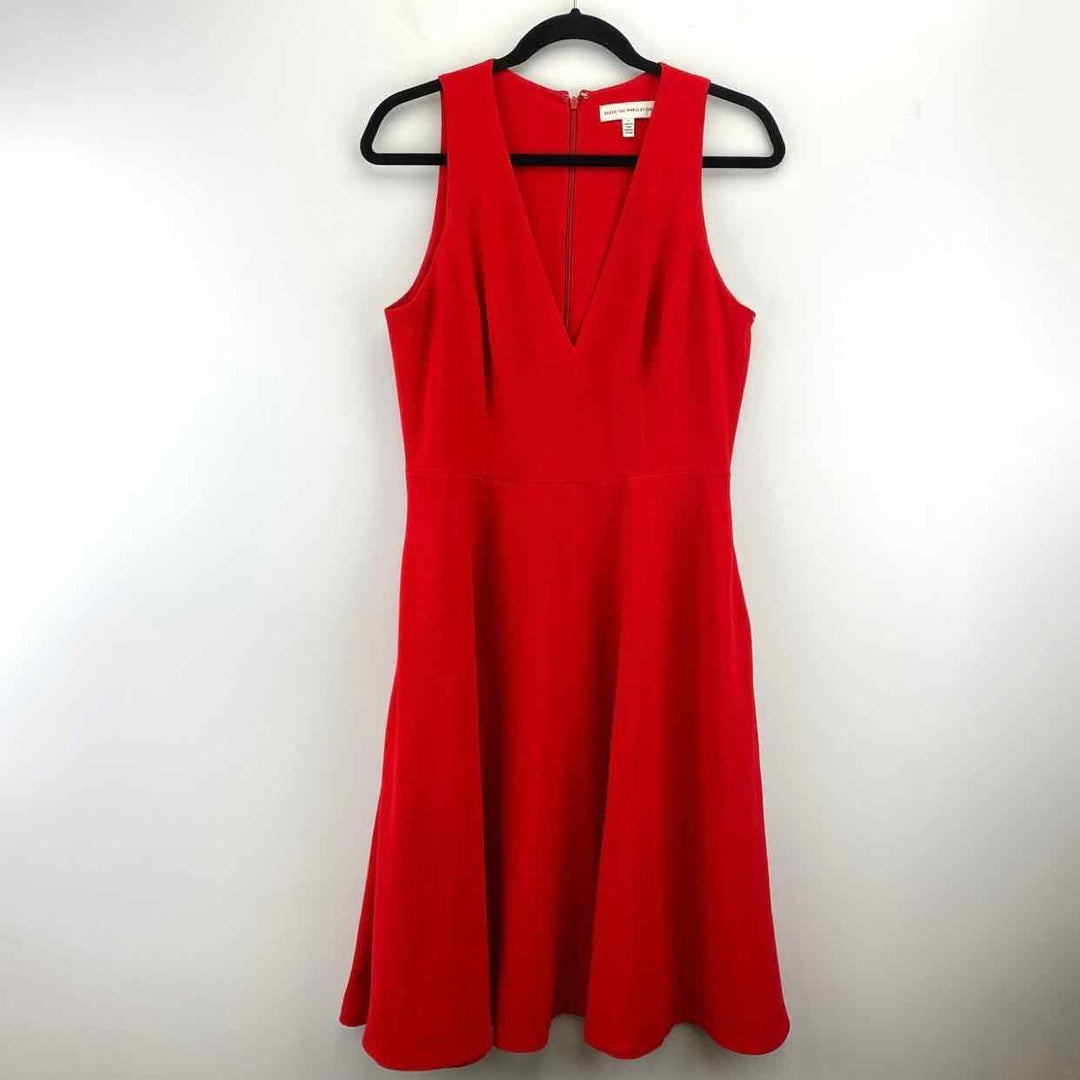 DRESS THE POPULATION Dress Red / L DRESS THE POPULATION Sleeveless Solid Women's Dresses Women Size L Red Dress