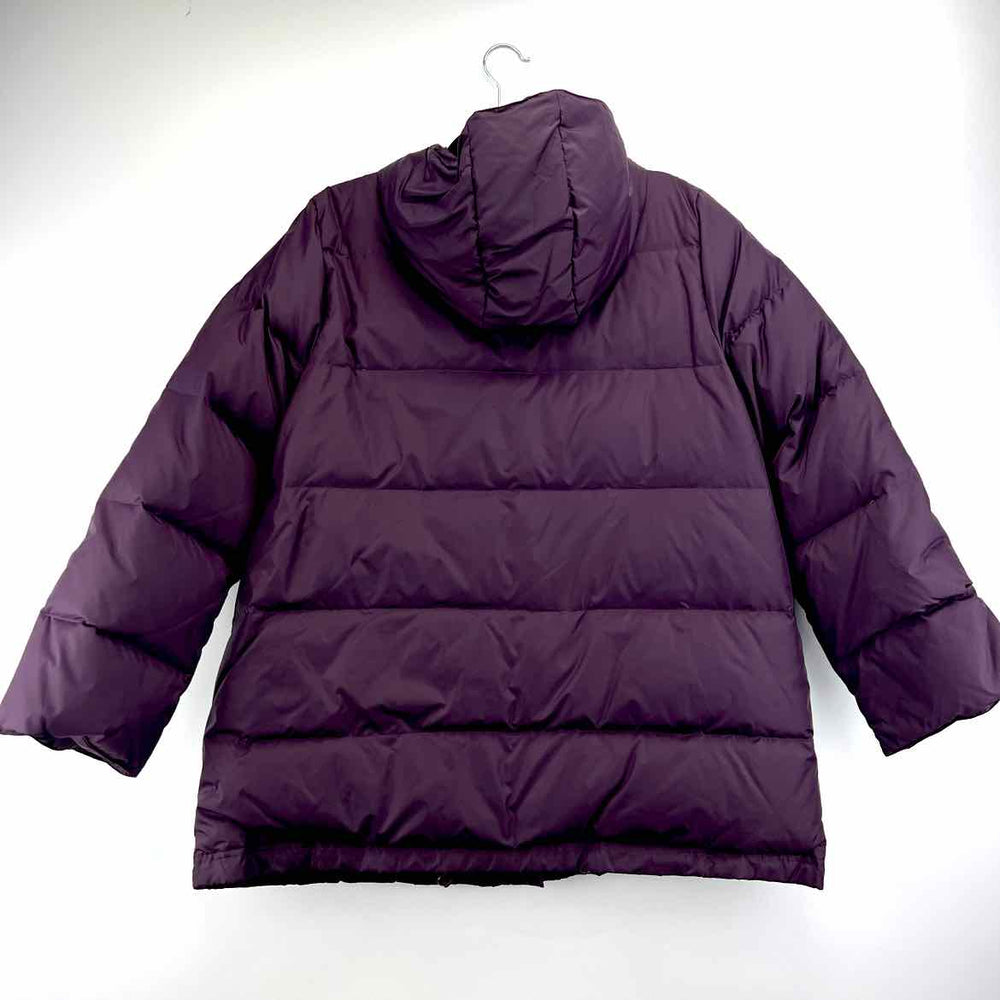 EILEEN FISHER Coat Purple / L EILEEN FISHER Puffer HOODED Women's Jackets & Coats Women Size L Purple Coat