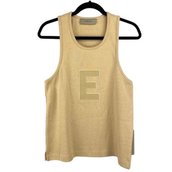 Essentials Fear Of God M / Beige / Cotton Essentials Fear Of God Beige Cotton/Polyester Tank Top "E" Logo M