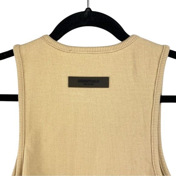 Essentials Fear Of God M / Beige / Cotton Essentials Fear Of God Beige Cotton/Polyester Tank Top "E" Logo M