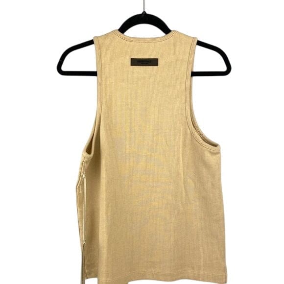 Essentials Fear Of God M / Beige / Cotton Essentials Fear Of God Beige Cotton/Polyester Tank Top "E" Logo M