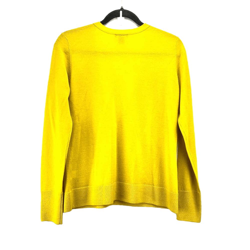 HALOGEN Cardigan Yellow / S HALOGEN Knit Solid Women's Yellow Cardigan Sweater Size S