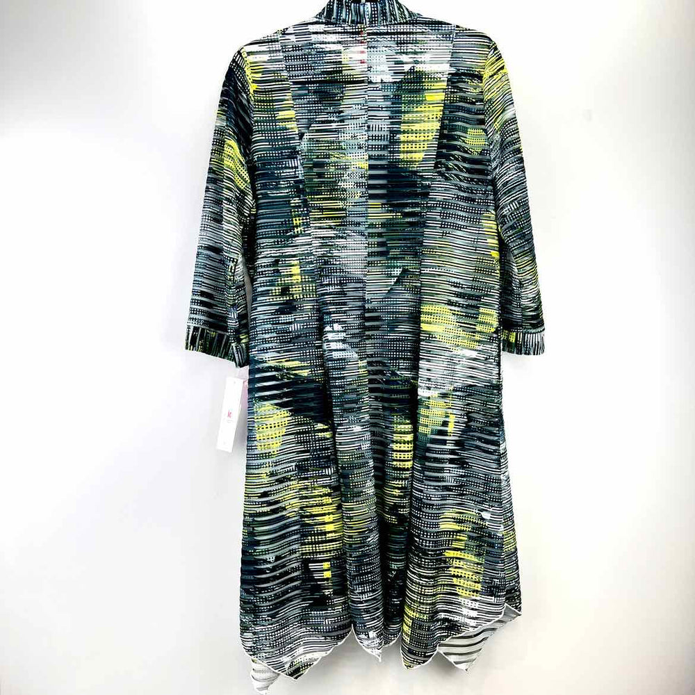 IC Shrug BLUE & MULTICOLOR / L IC Long Sleeve Stripe & multi patterns Womens clothes Size L Shrug