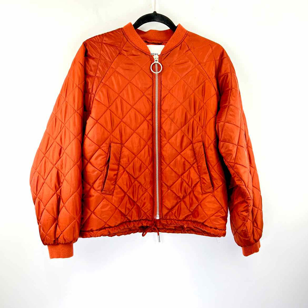 ICHI Jacket Rust / M ICHI Nylon Quilted Women's Jackets & Coats Women Size M Rust Jacket
