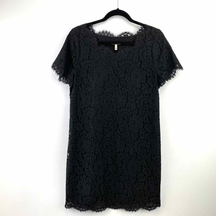 JOIE Dress Black / L JOIE Lace SHORTSLEEVE Women's Dresses Women Size L Black Dress