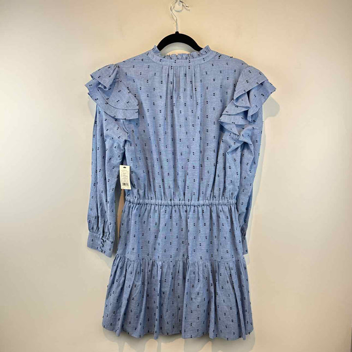 JOIE Dress Blue & Black / M JOIE LONGSLEEVE TEXTURED DOTS Women's Women Size M Blue & Black Dress