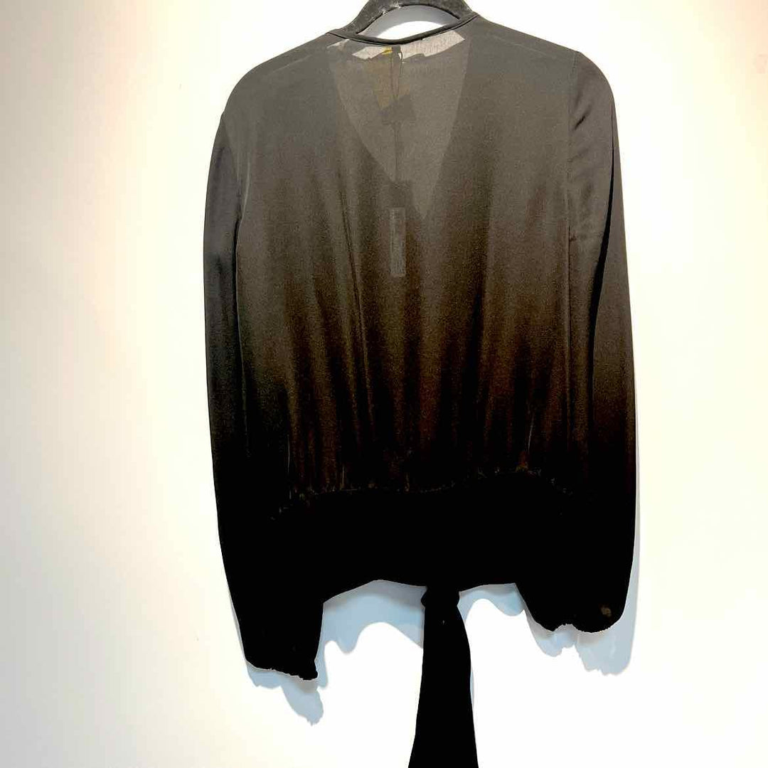 KOBI HALPERIN Blouse Black / S KOBI HALPERIN Long Sleeve Pleated Women's Tops Women Size S Black Blouse