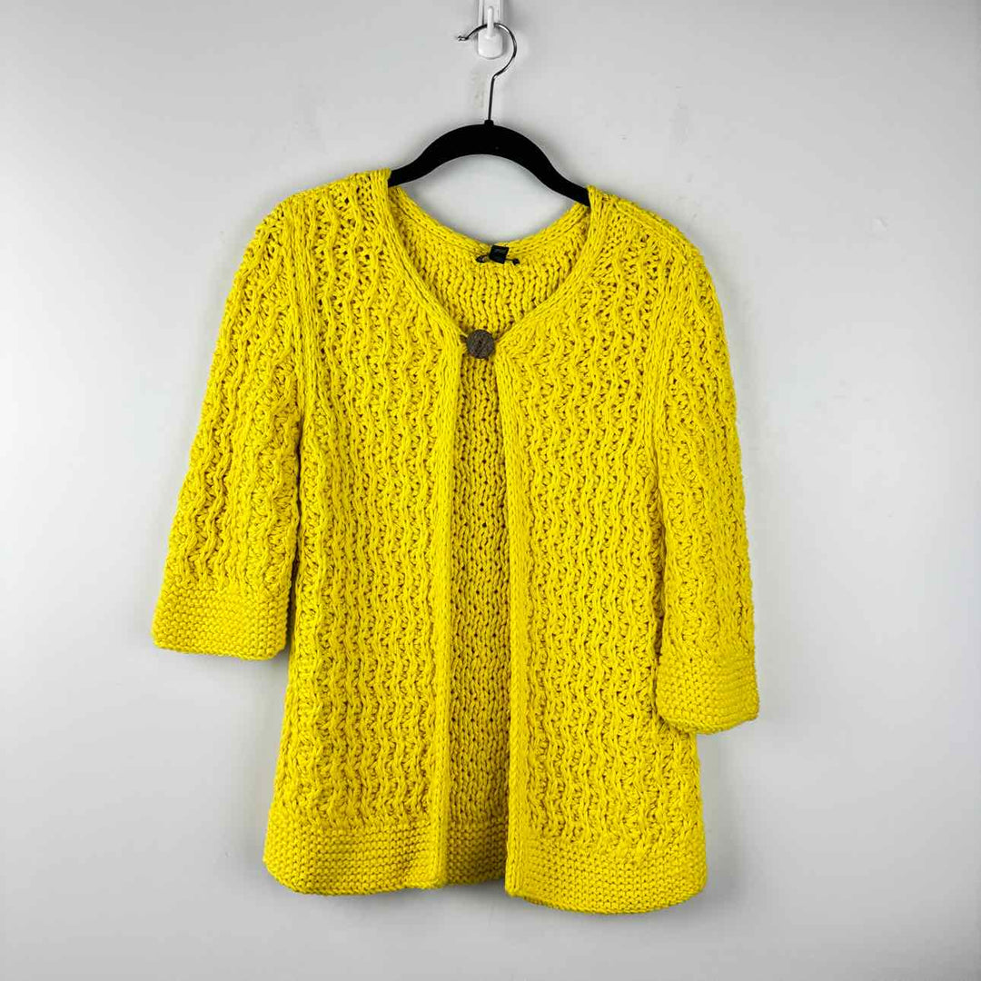 LAFAYETTE 148 Cardigan Yellow / M LAFAYETTE 148 Crochet 3/4 Sleeve Women's Women Size M Yellow Cardigan