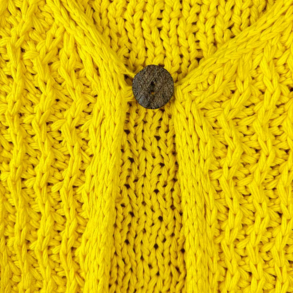 LAFAYETTE 148 Cardigan Yellow / M LAFAYETTE 148 Crochet 3/4 Sleeve Women's Women Size M Yellow Cardigan