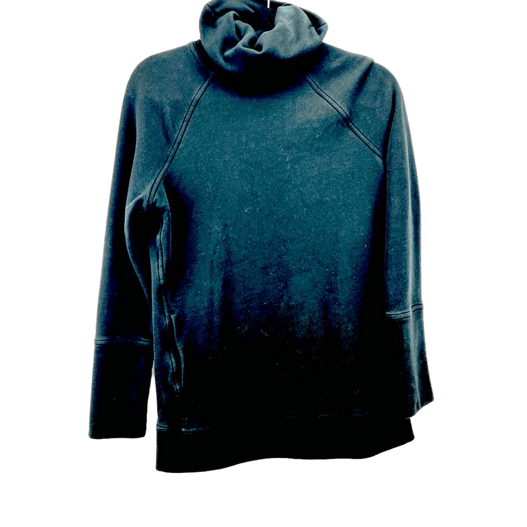 LULULEMON Pullover Black / 4 LULULEMON Long Sleeve HOODED Women's Active Wear Size 4 Black Pullover Sweater