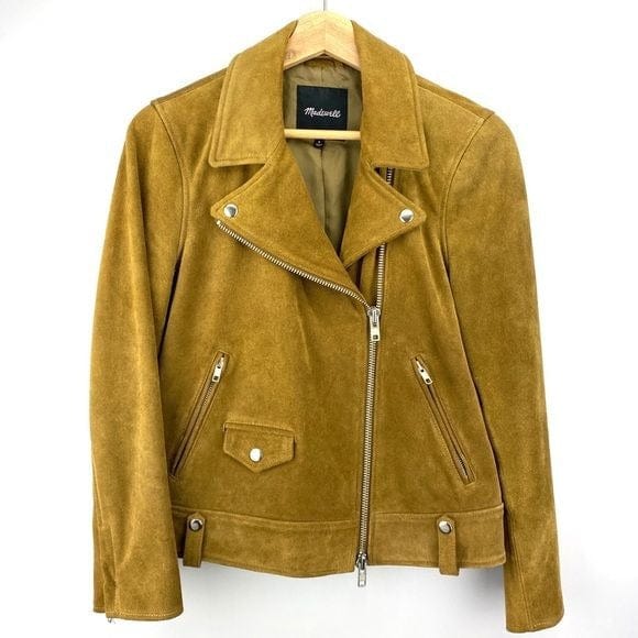 Madewell M / tan / Suede Madewell Suede Motorcycle Women's Jacket size M