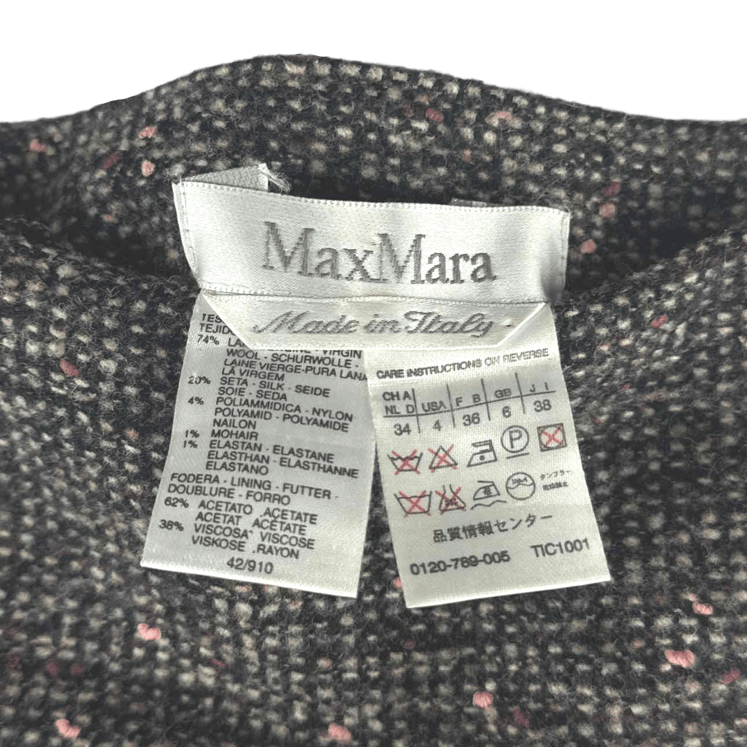 MAX MARA Dress EGGPLANT / 4 MAX MARA Boucle Speckled Women's Skirt - Size 4