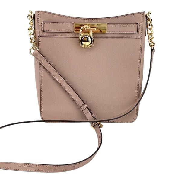 Michael Kors OS / Pink / Leather Michael Kors Blakely Large Saffiano Leather Crossbody Bag In Soft Pink With Gold-Tone Hardware & Adjustable Strap