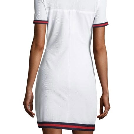 MILLY Dress White / 6 MILLY Italian Mesh Short Sleeve T-Shirt Dress Size 6