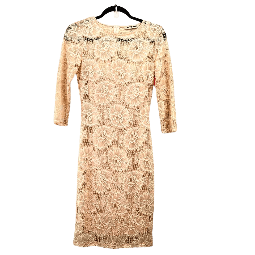 MYSTIC Dress Blush / S MYSTIC LONG SHRUG Sweater Lace Women's Blush Ivory Dress Size S