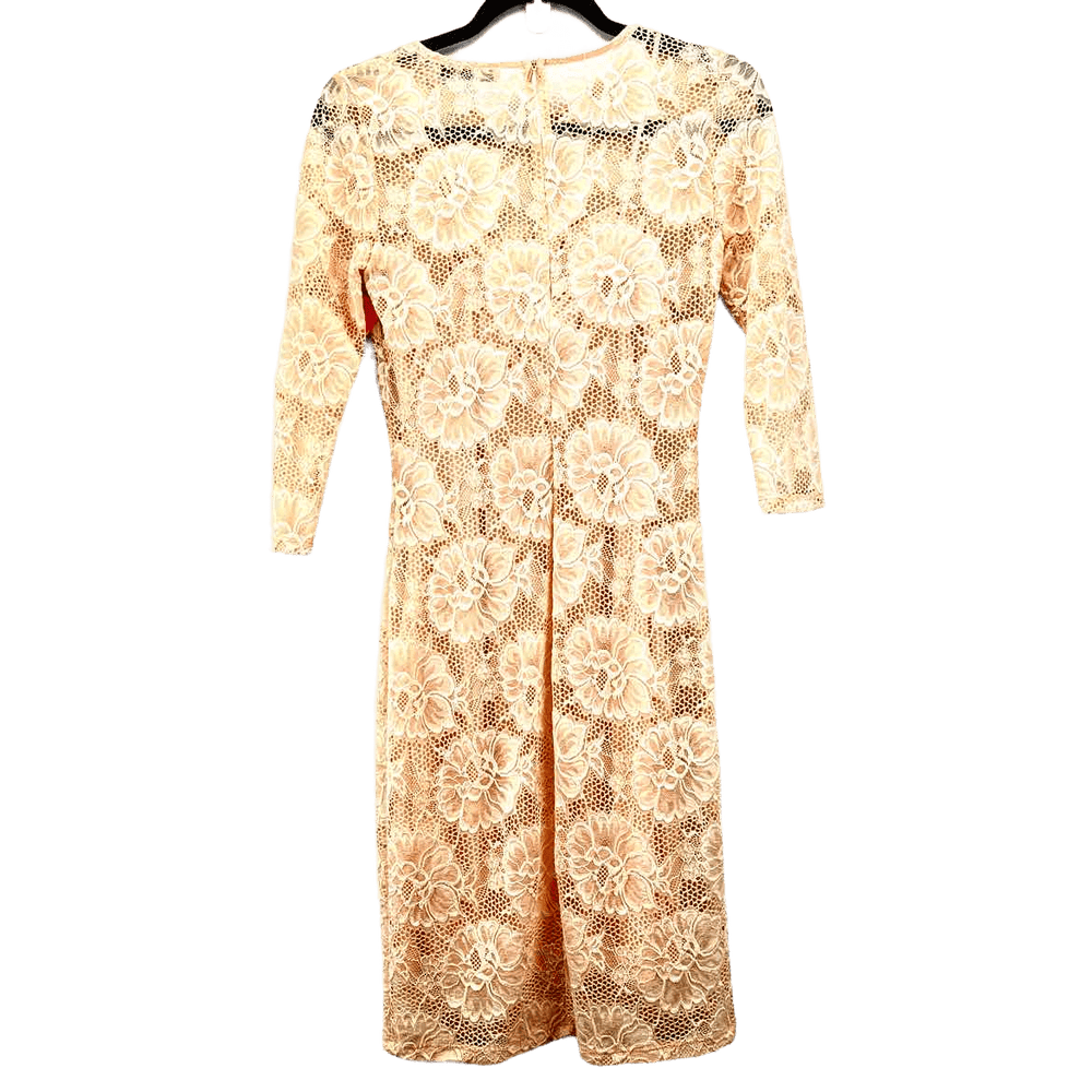 MYSTIC Dress Blush / S MYSTIC LONG SHRUG Sweater Lace Women's Blush Ivory Dress Size S