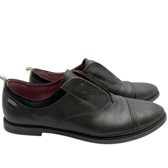 Pikolinos 9 / Black / Leather Pikolinos Grey Leather Pyrgos Mens Oxfords Shoes size 42