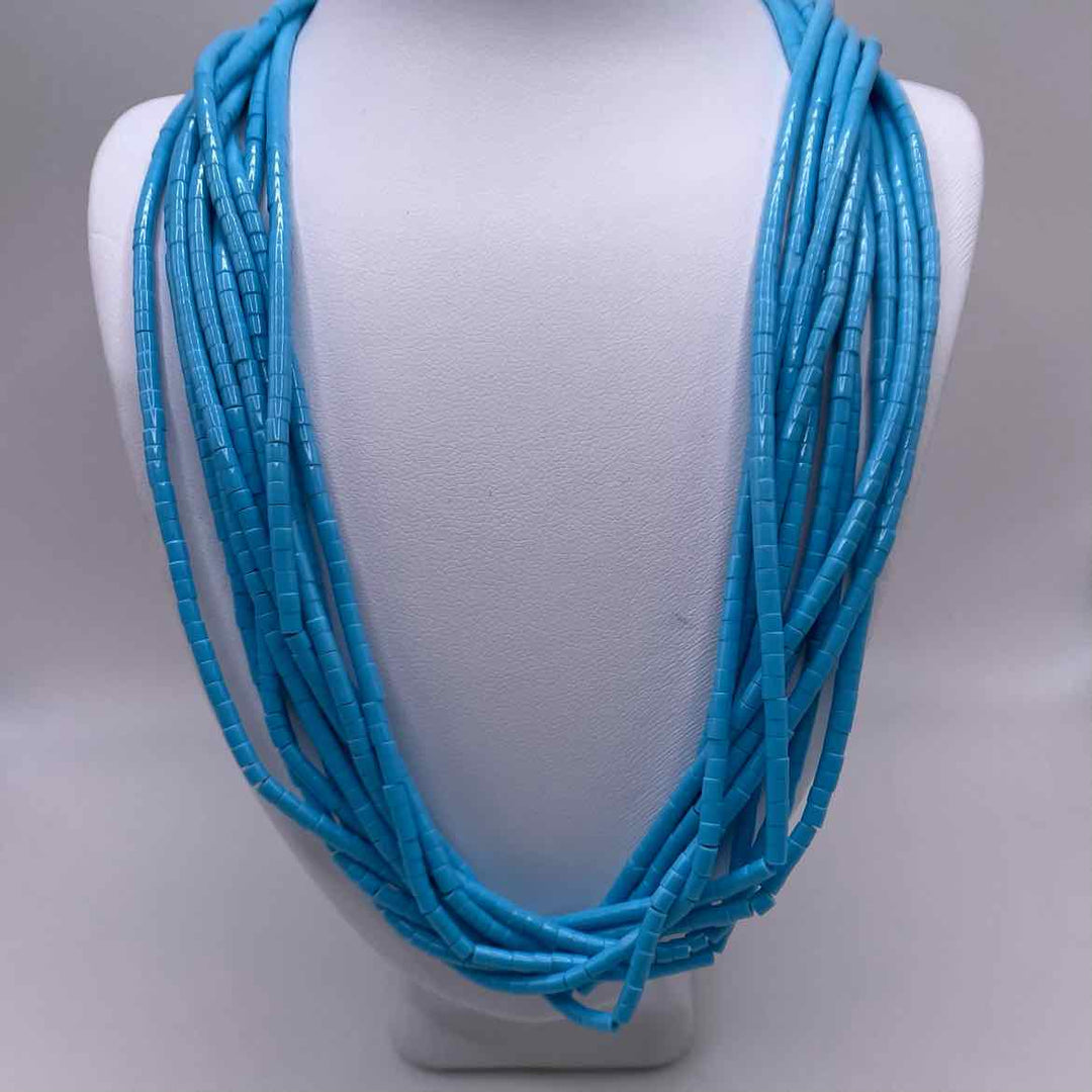 Posh Resale Necklace Sterling Silver Simulated Turquoise Necklace